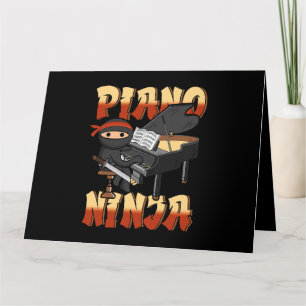Tarjeta Piano Japonés Ninja Teclado Jugador Pianista Músic