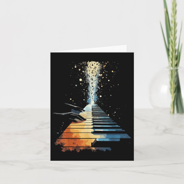Tarjeta Piano Keyboard Pianist (Anverso)