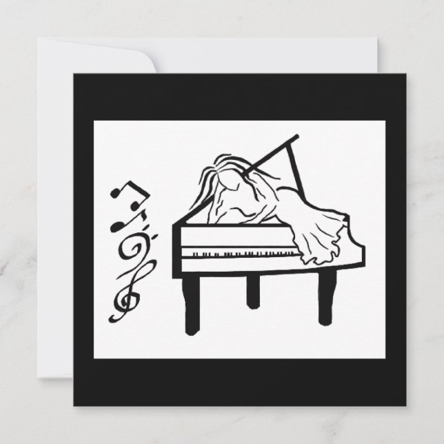 Tarjeta Piano Lady (Anverso)