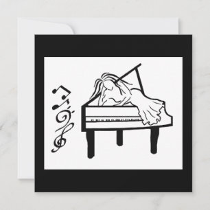 Tarjeta Piano Lady