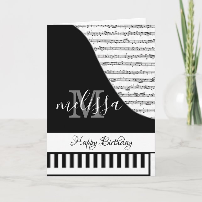 Tarjeta Piano personalizable (Anverso)