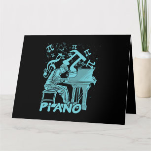 Tarjeta Piano Pi 3.14 Días Símbolo matemático Pun musical