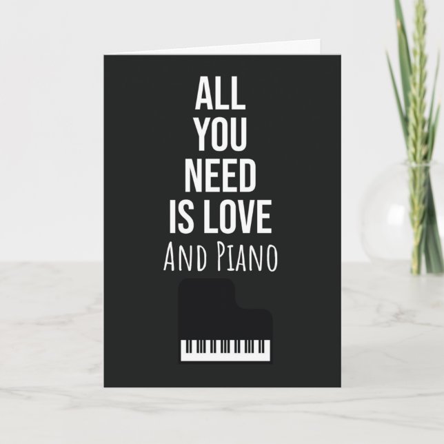 Tarjeta Piano Player Cards Pianist Musician Keyboard  (Anverso)