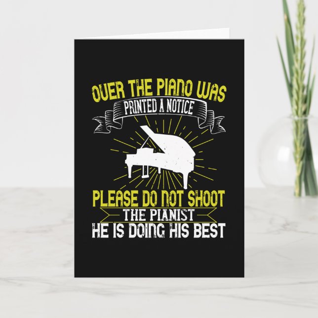Tarjeta Piano - Por Favor No Disparen Al Pianista (Anverso)