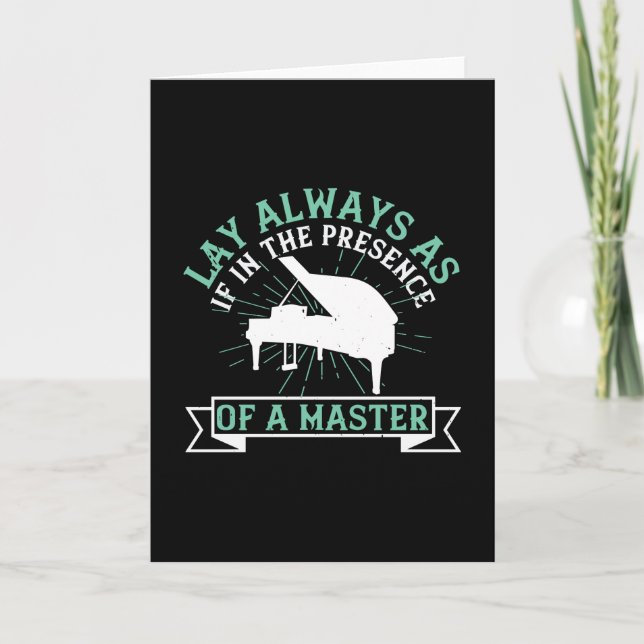 Tarjeta Piano: si en presencia de un maestro (Anverso)