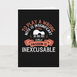 Tarjeta Piano - Sin Pasión Es Inexcusable
