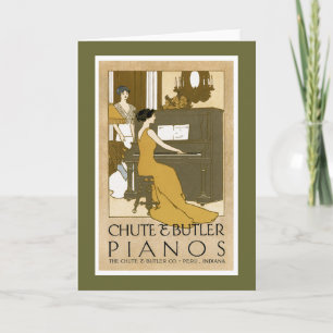 Tarjeta Pianos del canal inclinado y del mayordomo