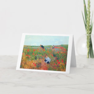 Tarjeta Picando flores en un campo, Mary Cassatt