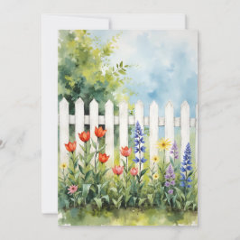 Tarjeta Picket Fence with Flowers Sympathy