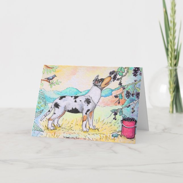 Tarjeta "Pickin'" 4x6 Notecard de la baya (Anverso)