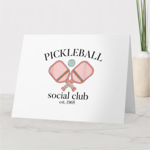 Tarjeta Pickle Ball Social Club EST 1965 Hombres MujeresPi