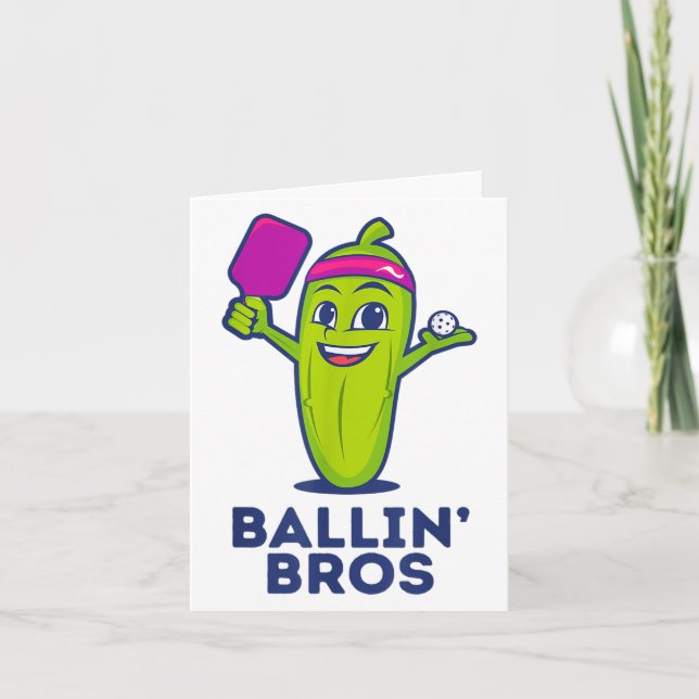 Tarjeta Pickle Ballin’ Bros - Regalos Amigos, Hermanos O (Anverso)