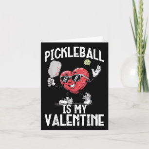 Tarjeta Pickleball Es Mi Corazón De San Valentín Divertido