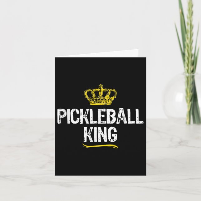 Tarjeta Pickleball King Men Boys Player Funny Guay (Anverso)