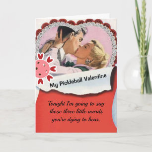 Tarjeta Pickleball Lover Valentine Tres Pequeñas Palabras