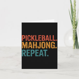 Tarjeta Pickleball mahjong repetir divertido 
