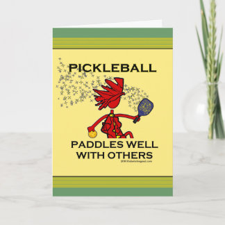 Tarjeta Pickleball se bate bien con otros