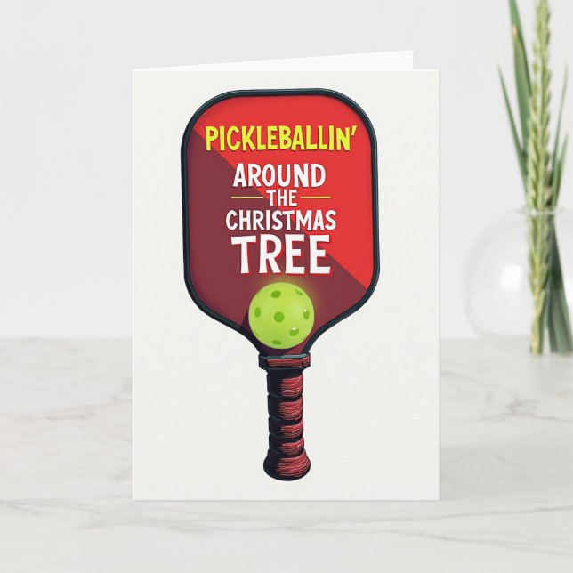 Tarjeta Pickleballin Around The Christmas Tree (Anverso)