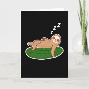 Tarjeta Pickles Sloth Cucumbers Gherkin