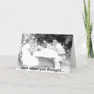 Tarjeta Picnic de la familia Vintage