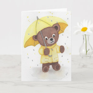 Tarjeta Pie de oso en la lluvia