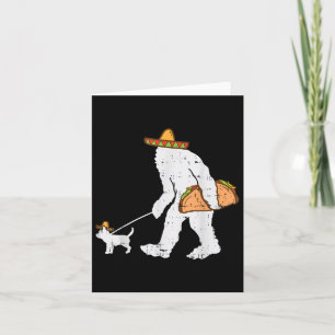 Tarjeta Pie gigante Sasquatch Taco Chihuahua Funny Cinco D