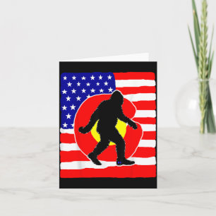 Tarjeta Pie Grande Colorado Bandera Americana Sasquatch Pa