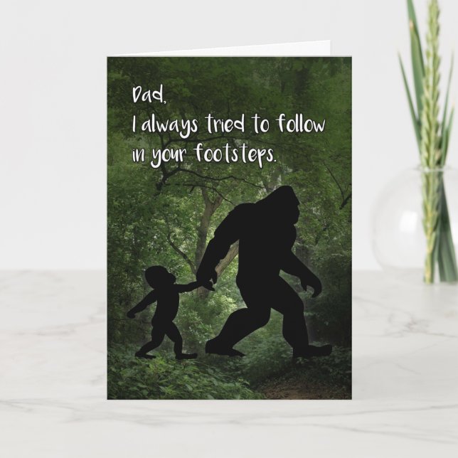Tarjeta Pie grande con Día del Padre Infantil para papá (Anverso)