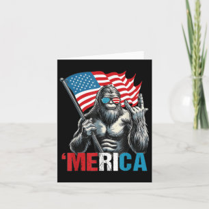 Tarjeta Pie Grande Merica Roca Patriótica Bandera American