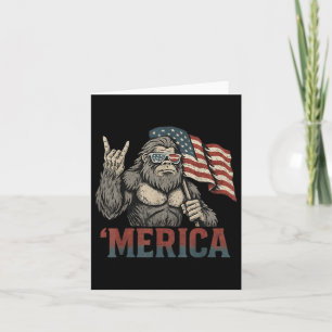 Tarjeta Pie grande Merica Rock Bandera Estadounidense Patr