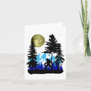 Tarjeta Pie Grande Oculta Bajo Luna Llena Para El Amante D