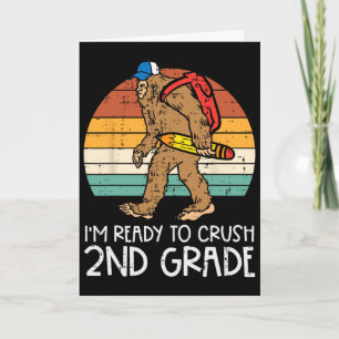 Tarjeta Pie Grande Sasquatch Aplasta 2do Grado Segundo Pri