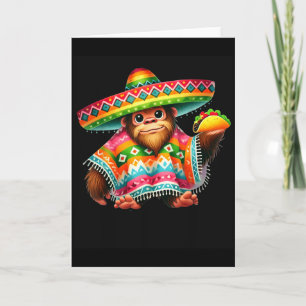 Tarjeta Pie Grande Taco Cinco De Mayo Sasquatch Niños Mexi