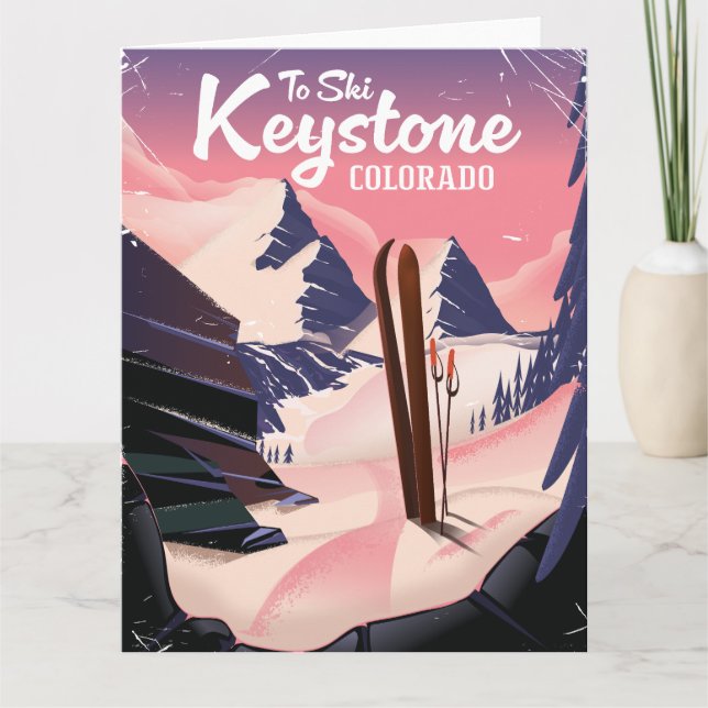 Tarjeta Piedra angular para esquiar (Anverso)