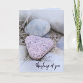 Tarjeta Piedra de playa sensorial pensando en ti