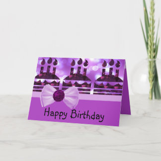 Tarjeta Piedra preciosa de la torta de cumpleaños de
