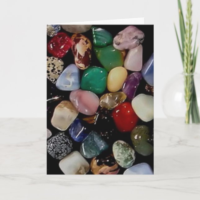 Tarjeta Piedras de gema coloridas (Anverso)