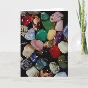 Tarjeta Piedras de gema coloridas