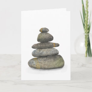 Tarjeta Piedras Zen con Oro