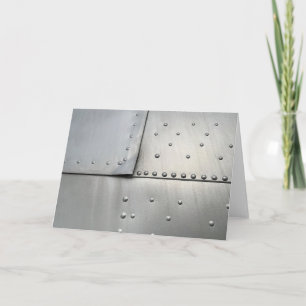 Tarjeta Piel de avión de aluminio de época