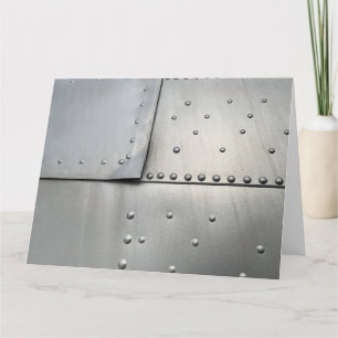 Tarjeta Piel de avión de aluminio de época