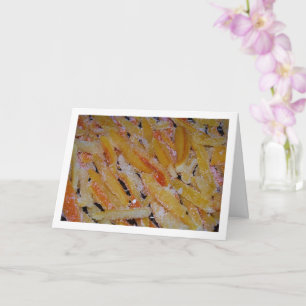 Tarjeta Piel de caramelo de naranja y limón