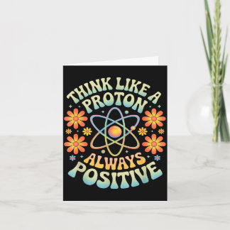 Tarjeta Piensa como un protón siempre positivo dicho diver