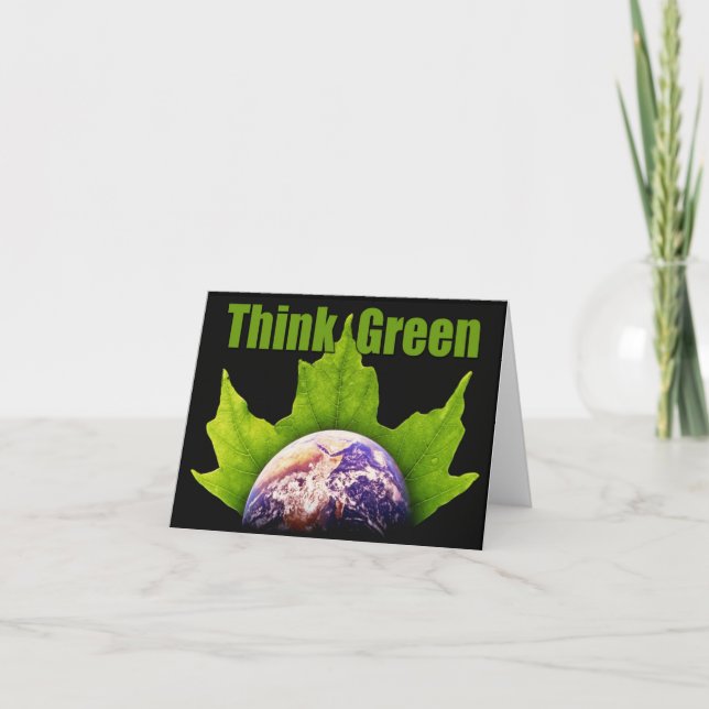 Tarjeta Piense en los notecas verdes (Anverso)