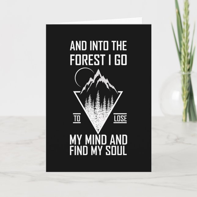 TARJETA PIERDE TU MENTE Y EN EL BOSQUE ME VOY DIVERTIDO (Anverso)