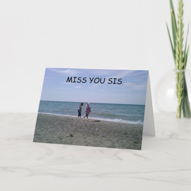 TARJETA "PIERDO" NUESTROS TIEMPOS JUNTOS "HERMANA" (Anverso)