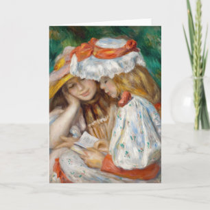 Tarjeta Pierre-Auguste Renoir - Dos niñas leyendo