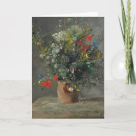 Tarjeta Pierre-Auguste Renoir - Flores en una plaza 1866