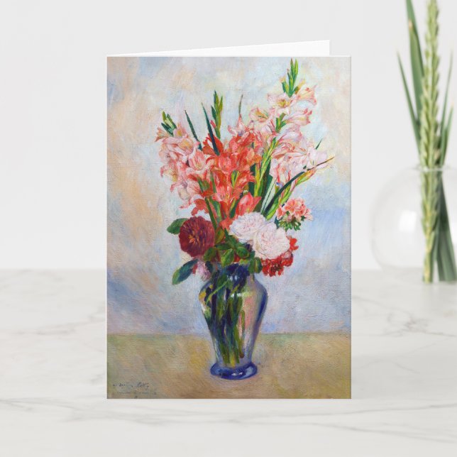 Tarjeta Pierre-Auguste Renoir - Gladioli (Anverso)