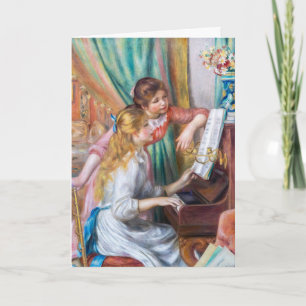 Tarjeta Pierre Auguste Renoir - Jóvenes chicas en el piano